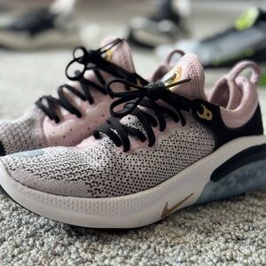 Nike Women's Pink and Black Running Shoes